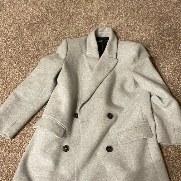 Zara Jackets & Blazers - COPY - Gray oversized double breasted coat